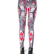 Poker Queen printed legging-playing card invitation Leggings-Trendy Women Clothing-(NOT butterfly tattoo tights cat baby yoga pants cotton)
