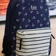 Cute Blue Anchor Backpack