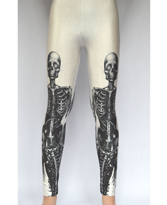 skeleton yoga pants